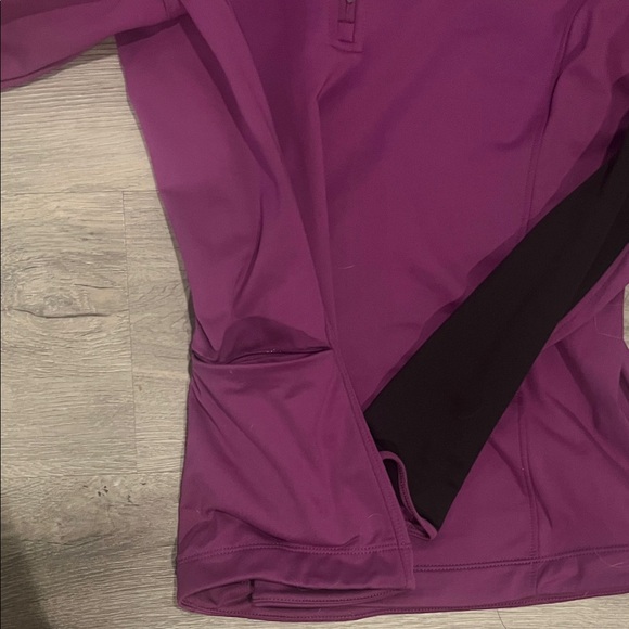 Nike Women's Purple and Black Zip-Up Hoodie - Picture 3 of 3